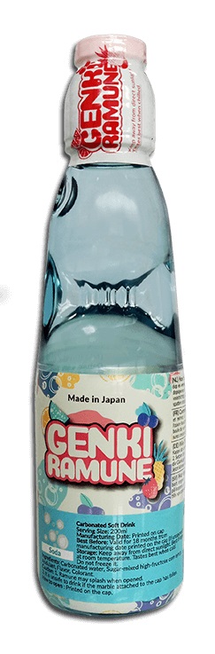 Soda dolce gassosa Genki Ramune 200ml.